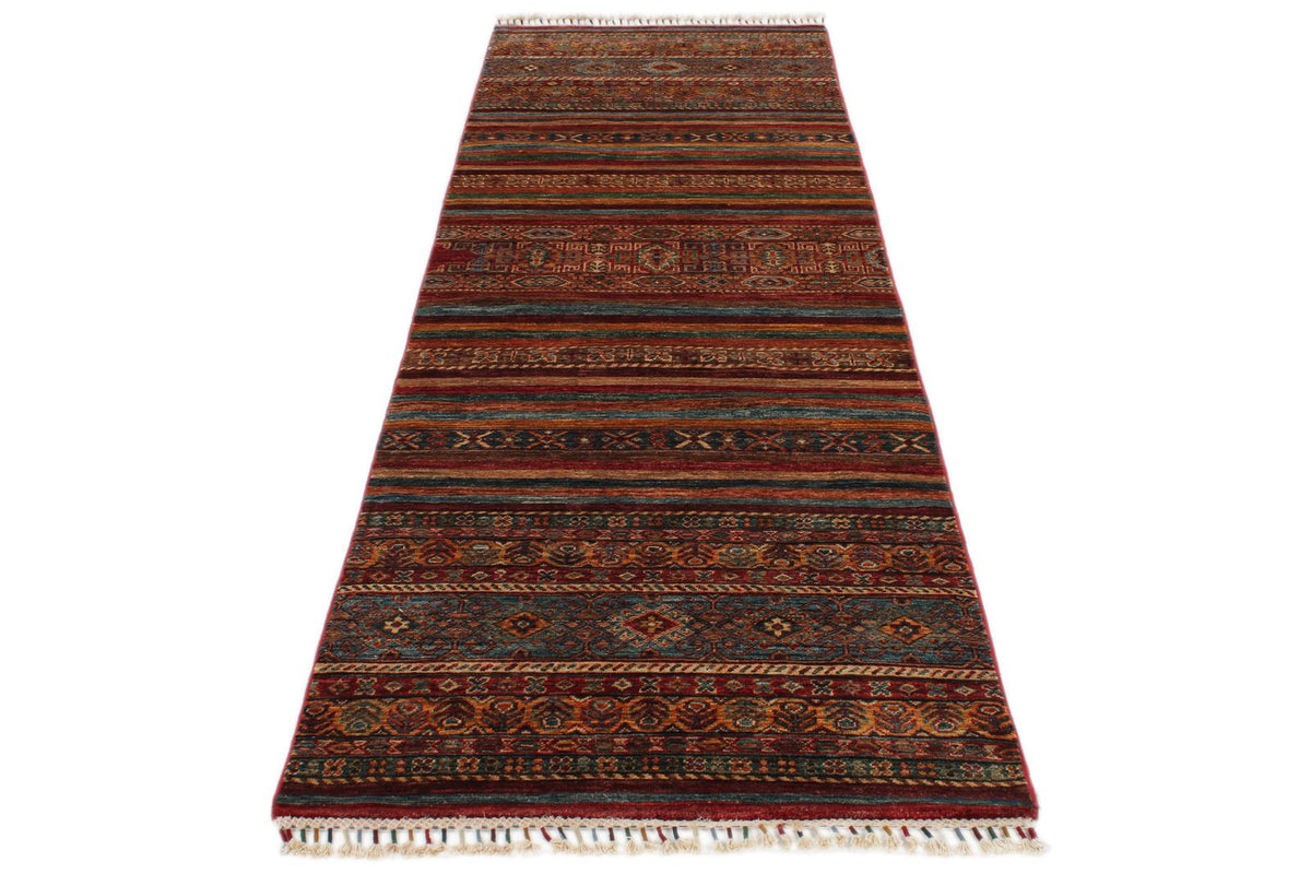 3x9 Brown and Multicolor Tribal Runner
