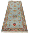 3x8 Blue and Multicolor Turkish Tribal Runner