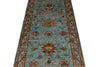 3x8 Blue and Multicolor Turkish Tribal Runner