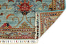 3x8 Blue and Multicolor Turkish Tribal Runner