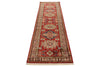 3x10 Red and Ivory Kazak Tribal Runner