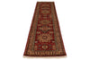 3x10 Red and Ivory Kazak Tribal Runner