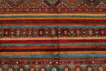 8x10 Brown and Multicolor Tribal Rug