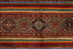 8x10 Brown and Multicolor Tribal Rug