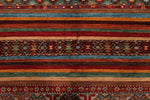 8x10 Brown and Multicolor Tribal Rug