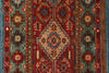 8x10 Brown and Multicolor Tribal Rug