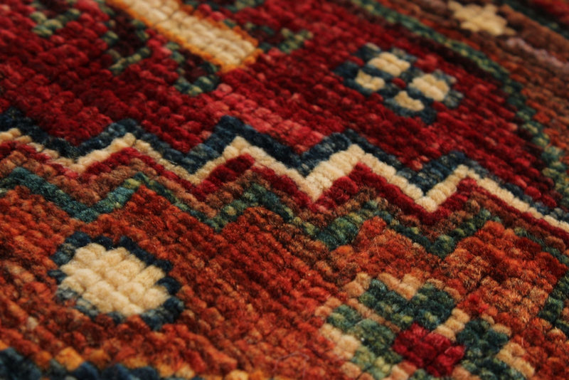 8x10 Brown and Multicolor Tribal Rug