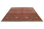 8x10 Brown and Multicolor Tribal Rug