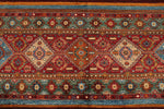 8x10 Brown and Multicolor Tribal Rug