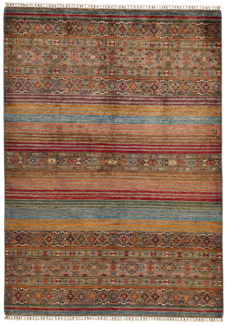 7x10 Multicolor Tribal Rug