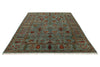 7x10 Light Blue and Multicolor Turkish Tribal Rug