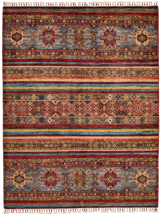 5x7 Multicolor Tribal Rug