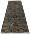 3x9 Blue and Multicolor Turkish Tribal Runner