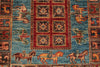 3x9 Multicolor and Light Blue Anatolian Traditional Runner