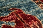 3x9 Multicolor and Light Blue Anatolian Traditional Runner