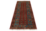 3x9 Multicolor and Light Blue Anatolian Traditional Runner