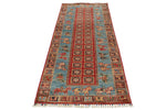 3x9 Multicolor and Light Blue Anatolian Traditional Runner