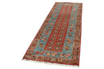 3x9 Multicolor and Light Blue Anatolian Traditional Runner