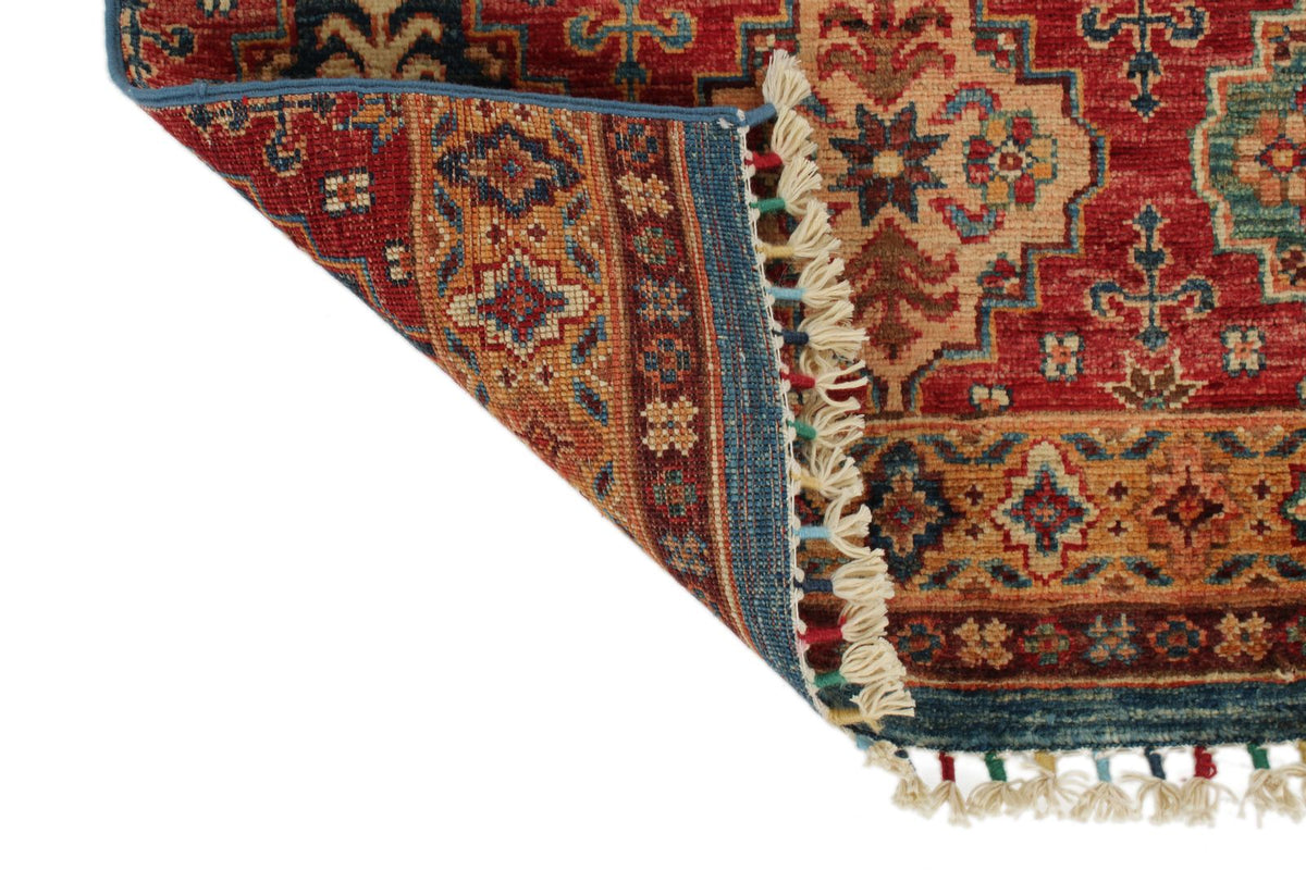 2x7 Light Blue and Multicolor Tribal Runner