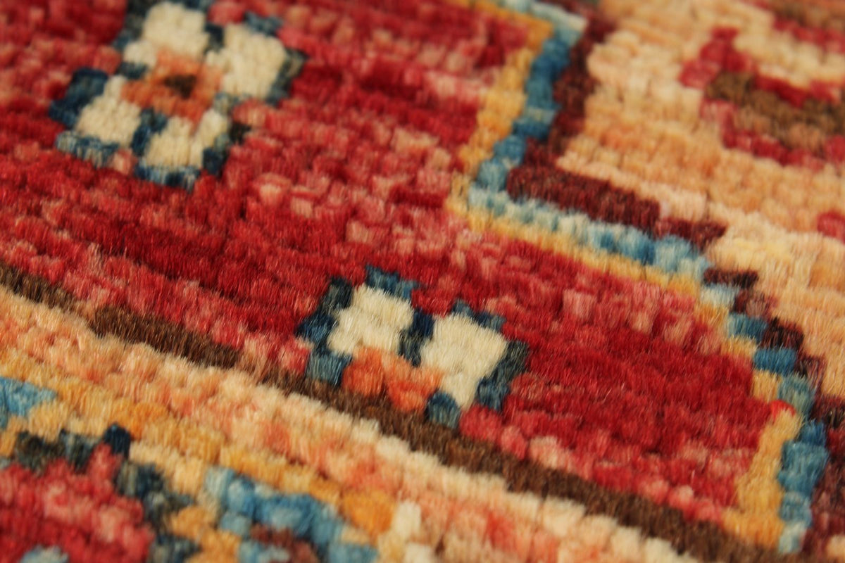 2x7 Light Blue and Multicolor Tribal Runner