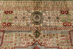 9x12 Ivory and Multicolor Turkish Tribal Rug