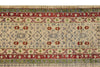 9x12 Ivory and Multicolor Turkish Tribal Rug