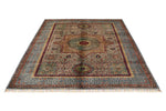 6x8 Light Camel and Multicolor Turkish Tribal Rug