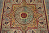 6x8 Light Camel and Multicolor Turkish Tribal Rug