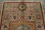 6x8 Light Camel and Multicolor Turkish Tribal Rug