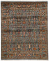 8x10 Gray and Multicolor Turkish Tribal Rug