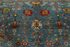 8x10 Light Blue and Multicolor Turkish Tribal Rug