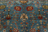 8x10 Light Blue and Multicolor Turkish Tribal Rug