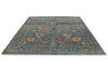 8x10 Light Blue and Multicolor Turkish Tribal Rug