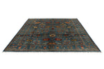 8x10 Light Blue and Multicolor Turkish Tribal Rug