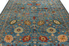 8x10 Light Blue and Multicolor Turkish Tribal Rug