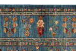 8x10 Light Blue and Multicolor Turkish Tribal Rug