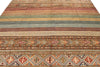 9x12 Brown and Multicolor Tribal Rug