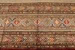 9x12 Brown and Multicolor Tribal Rug