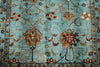 4x6 Light Blue and Multicolor Turkish Tribal Rug