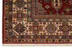 7x10 Red and Ivory Kazak Tribal Rug