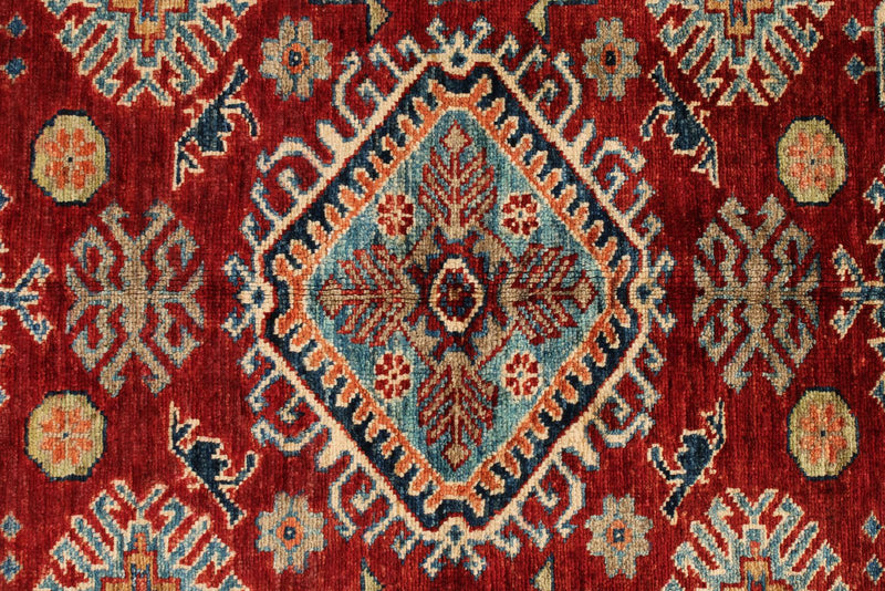 4x6 Red and Ivory Anatolian Traditional Rug