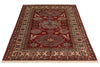 4x6 Red and Ivory Anatolian Traditional Rug