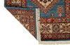 3x8 Light Blue and Ivory Kazak Tribal Runner