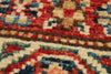 3x8 Light Blue and Ivory Kazak Tribal Runner