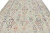 9x13 Light Blue and Beige Turkish Oushak Rug