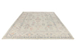 9x13 Light Blue and Beige Turkish Oushak Rug