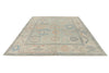 9x12 Light Blue and Ivory Turkish Oushak Rug