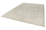 9x12 Light Blue and Ivory Turkish Oushak Rug