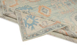 9x12 Light Blue and Ivory Turkish Oushak Rug