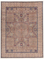 9x12 Brown and Multicolor Turkish Tribal Rug